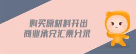 購買原材料開出商業(yè)承兌匯票分錄