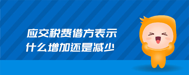 應(yīng)交稅費(fèi)借方表示什么增加還是減少
