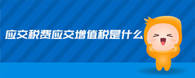 應(yīng)交稅費(fèi)應(yīng)交增值稅是什么