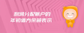 利潤分配賬戶的年初借方余額表示