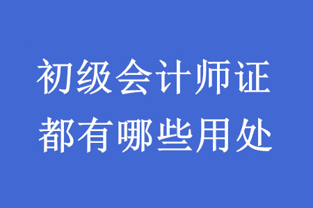 考下初級會(huì)計(jì)師資格證書有什么用？