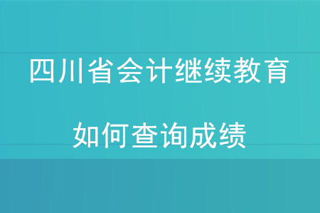 2020年四川省會計(jì)繼續(xù)教育如何查詢成績？