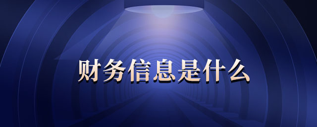 財(cái)務(wù)信息是什么