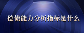 償債能力分析指標是什么