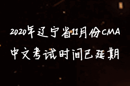 2020年遼寧省11月份CMA中文考試時(shí)間已延期