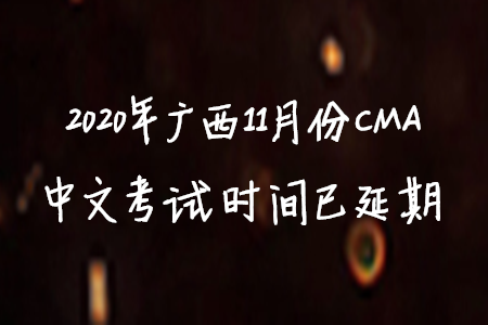 2020年廣西11月份CMA中文考試時(shí)間已延期