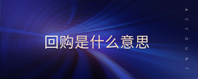 回購(gòu)是什么意思