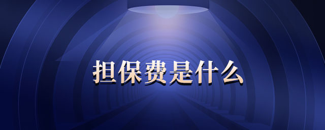擔保費是什么