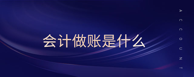 會(huì)計(jì)做賬是什么
