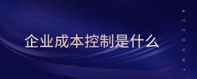 企業(yè)成本控制是什么