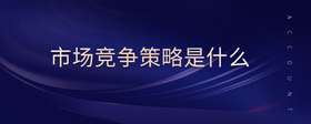 市場競爭策略是什么