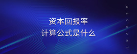 資本回報(bào)率計(jì)算公式是什么