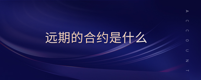 遠期的合約是什么