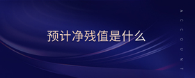 預(yù)計(jì)凈殘值是什么