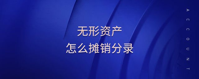 無形資產(chǎn)怎么攤銷分錄