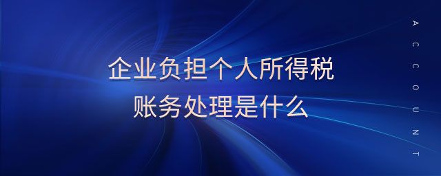 企業(yè)負擔個人所得稅賬務(wù)處理是什么