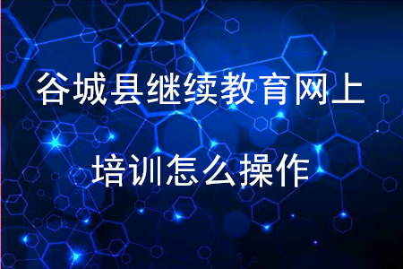 谷城縣網(wǎng)絡繼續(xù)教育培訓怎么操作？