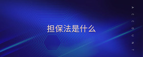 擔(dān)保法是什么