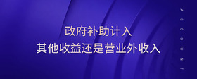 政府補助計入其他收益還是營業(yè)外收入