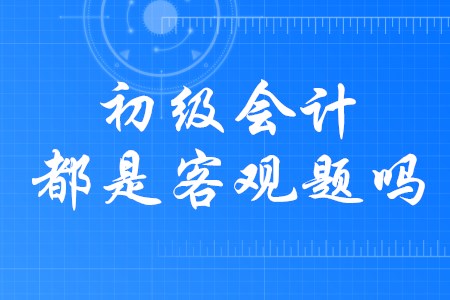 2020年初級會計職稱題型全是客觀題嗎？
