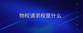 物權(quán)請(qǐng)求權(quán)是什么