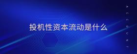 投機(jī)性資本流動是什么