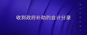 收到政府補助的會計分錄