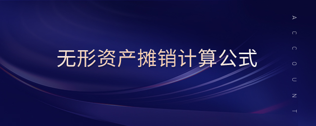 無(wú)形資產(chǎn)攤銷(xiāo)計(jì)算公式