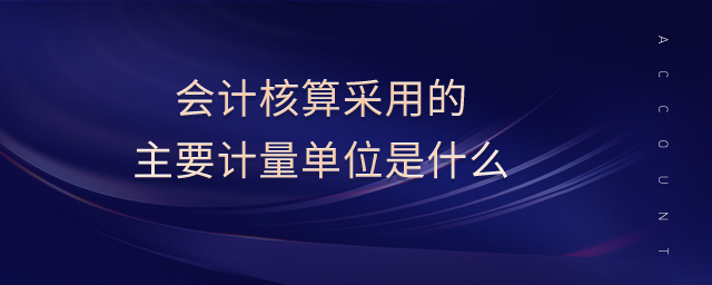 會計核算采用的主要計量單位是什么