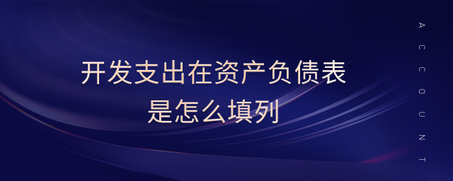 開發(fā)支出在資產(chǎn)負(fù)債表是怎么填列