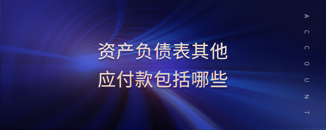 資產(chǎn)負債表其他應(yīng)付款包括哪些