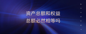 資產(chǎn)總額和權(quán)益總額必然相等嗎