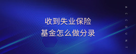 收到失業(yè)保險(xiǎn)基金怎么做分錄