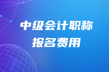 陜西中級會計師報名費2020年是多少錢？