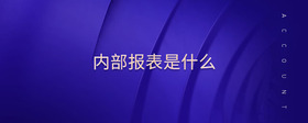 內(nèi)部報(bào)表是什么