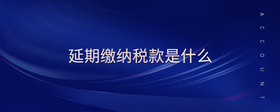 延期繳納稅款是什么