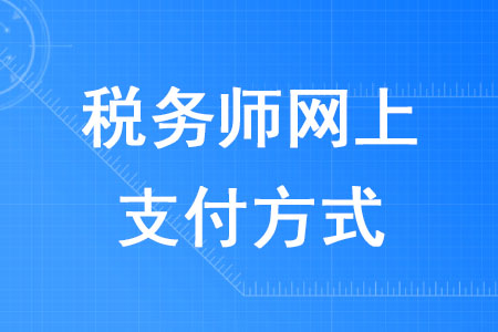 2020年報(bào)名稅務(wù)師網(wǎng)上支付方式有哪些？