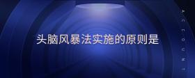 頭腦風(fēng)暴法實(shí)施的原則是