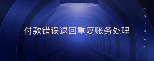 付款錯(cuò)誤退回重復(fù)賬務(wù)處理