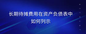 長期待攤費用在資產(chǎn)負債表中如何列示
