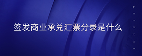 簽發(fā)商業(yè)承兌匯票分錄是什么