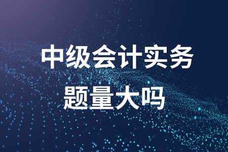 中級(jí)會(huì)計(jì)中會(huì)計(jì)實(shí)務(wù)的題量大嗎？