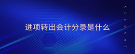 進(jìn)項(xiàng)轉(zhuǎn)出會(huì)計(jì)分錄是什么
