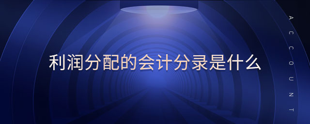 利潤分配的會計(jì)分錄是什么