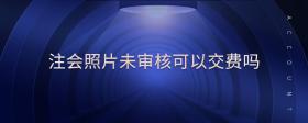 注會(huì)照片未審核可以交費(fèi)嗎