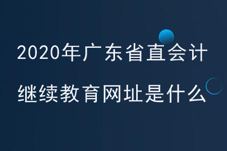 2020年廣東省直會(huì)計(jì)繼續(xù)教育網(wǎng)址是什么？