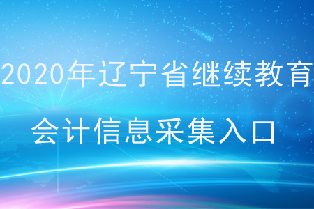2020年遼寧省繼續(xù)教育會(huì)計(jì)信息采集入口