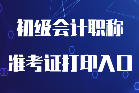 2020年初級會計師準考證打印入口調(diào)整了嗎？