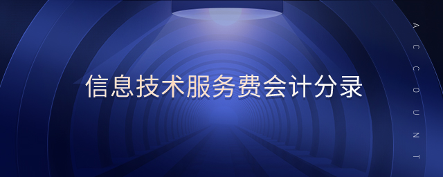 信息技術(shù)服務(wù)費(fèi)會計分錄