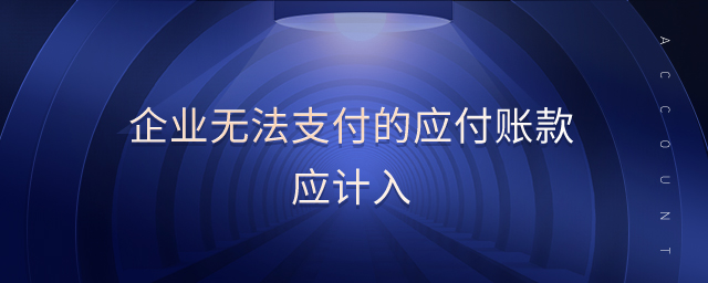 企業(yè)無法支付的應(yīng)付賬款應(yīng)計入